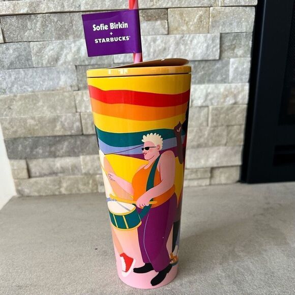Starbucks Insulated Tumbler NEW Pride Collection by Sophia Birken 2024  Straw & - Picture 2 of 10